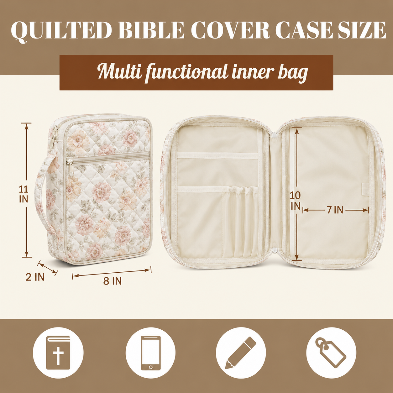 Autumn Forest Pathway Quilted Bible Cover VVCLD09