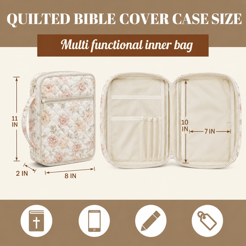 Autumn Forest Pathway Quilted Bible Cover VVCLD09