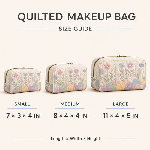 Bloom Garden Quilted Makeup Bag VVCLD05