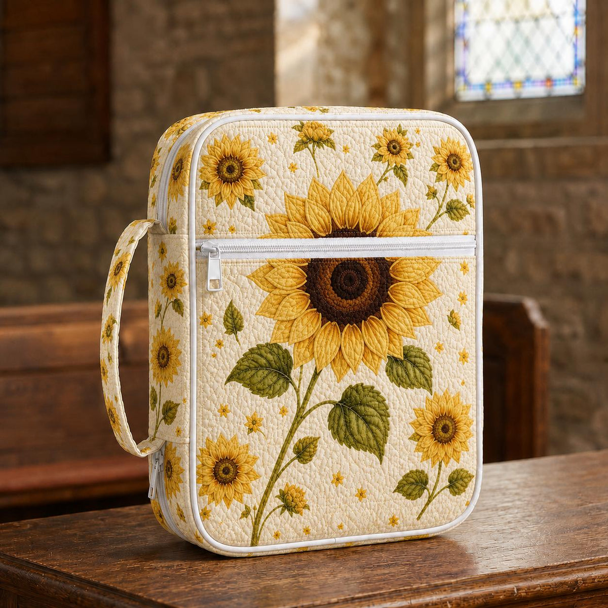 Sunflower Quilted Bible Cover VVCLD02