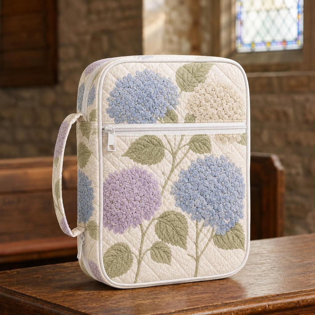 Floral Hydrangea Quilted Bible Cover VVCLD05