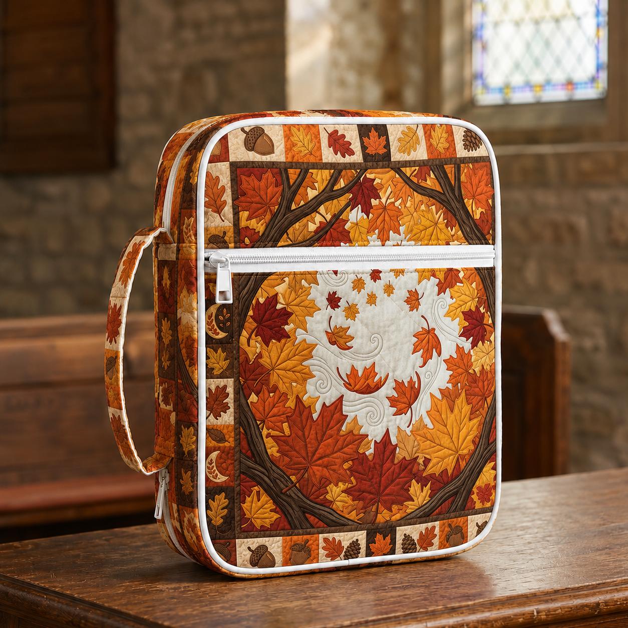 Autumn Leaves Quilted Bible Cover VVCLD08
