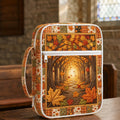 Autumn Forest Pathway Quilted Bible Cover VVCLD09
