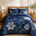 Moonlit Floral Quilted Bedding Set VVCLD02
