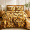Golden Rose Quilted Bedding Set VVCLD03