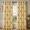 Farmhouse Sunflower Quilted Curtains VVCLD02