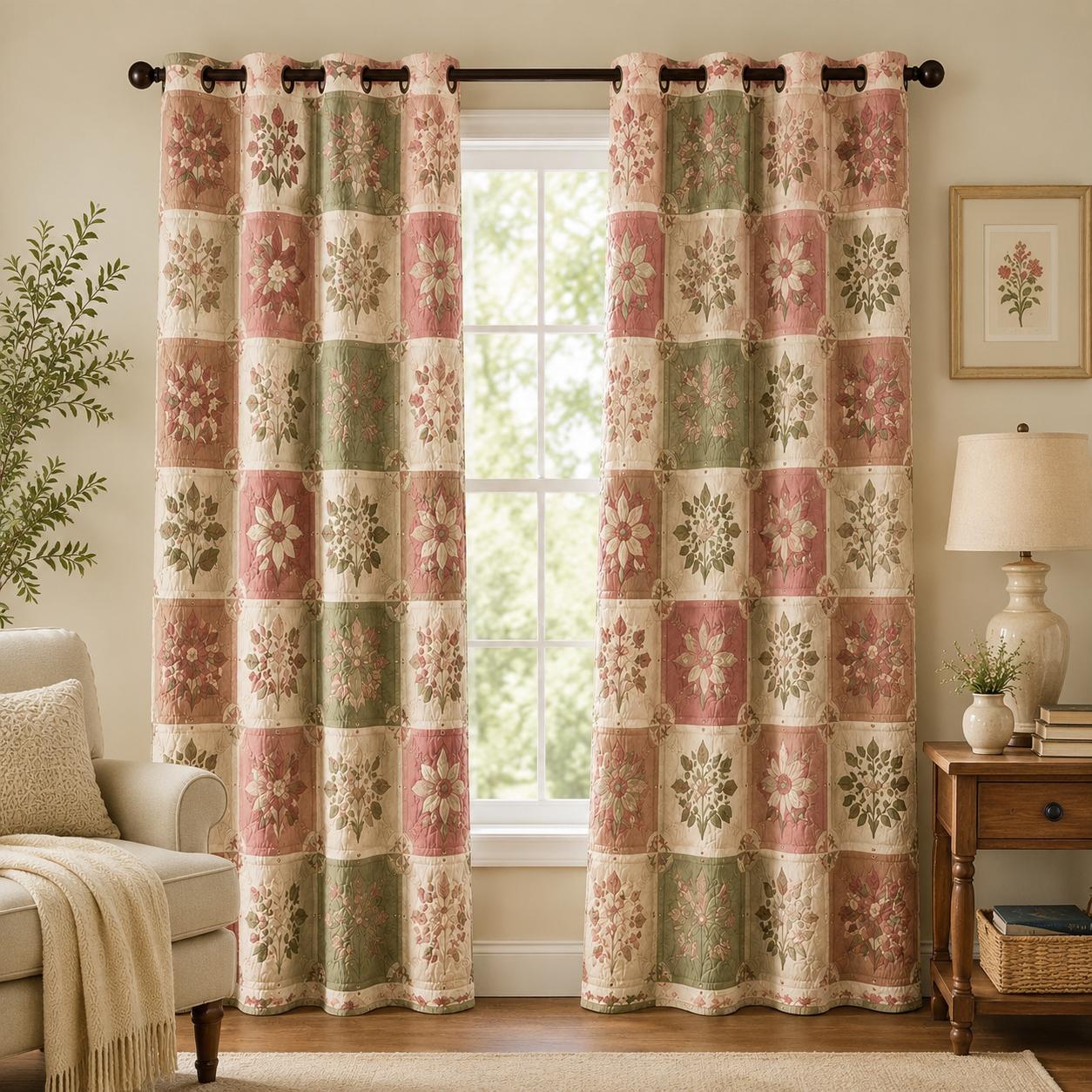 Country Cottage Quilted Curtains VVCLD07