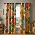 70s Daisy Flower Quilted Curtains VVCLD09