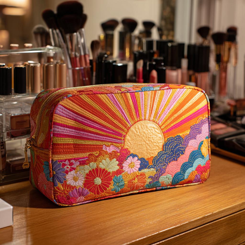 Boho Sunset Quilted Makeup Bag VVCLD09