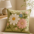 Daisy Floral Quilted Pillow Cover VVCLD03